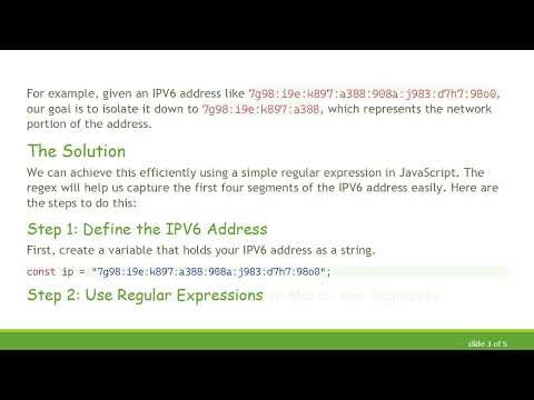 How to Easily Extract the Network ID from an IPV6 Address using JavaScript