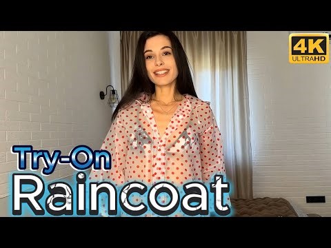 Transparent Raincoat Try-On | CLEAR SHELL, BLACK CORE — ELLA IN TRANSPARENT POWER