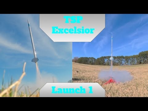 Crazy Missile Trajectory! | TSP Excelsior Model Rocket Launch #1 on an Estes E12-6 Motor