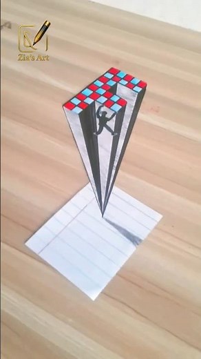 Mind-Blowing 3D Optical Illusion Drawing! 🔥✏️