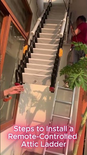 Steps to Install a Remote-Controlled Attic Ladder #woodworking #grindtime #diy