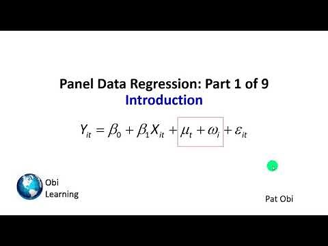 Panel Data Regression 1of9 - Introduction