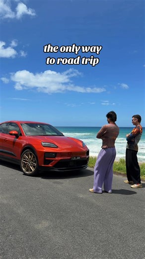 everything’s more fun in a @Porsche 🙂‍↕️ #porsche #porchemacan #roadtrip #ad