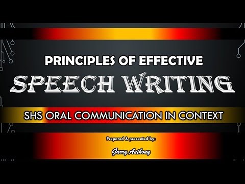 Principles of Effective Speech Writing