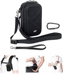 JJC Hard Camera Case Bag for Olympus Tough TG-7 TG-6 TG-5 Ricoh GR IV GR III GR IIIx HDF Sony ZV-1 II RX100VII RX100VI Canon Powershot V1 V10 G7X, Compact Travel Case with Belt Loop, Shoulder Strap