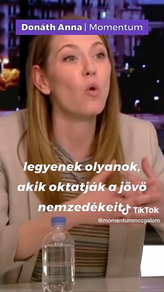 Nem Brüsszellel kell tárgyalni a pedagógusbérekről hanem a szakszervezetekkel, a tanárokkal! #Momentok #MomentumMozgalom #foryou #foryoupage #magyarpolitika #politika #nekedbe #fy #fyp #momentum #DonáthAnna