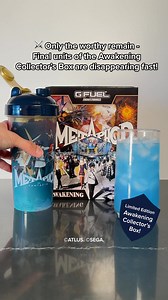 🔥 AVAILABLE NOW! Fuel your courage, claim your destiny, and rise to the top with #MetaphorReFantazio and #GFUEL. The limited-edition “𝗔𝗪𝗔𝗞𝗘𝗡𝗜𝗡𝗚” Collector’s Box comes with a 40-serving tub of Peach Raspberry flavored AWAKENING Energy, 24oz shaker, and exclusive sticker. | G FUEL
