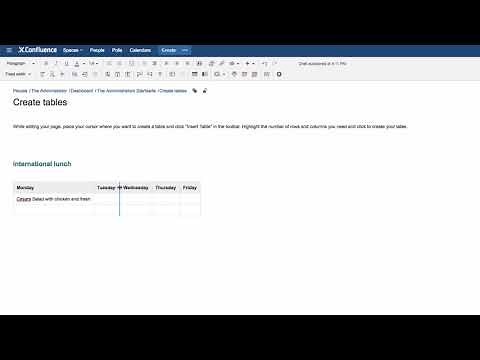 Edit Tables And Column Widths - Learn Atlassian Confluence #11