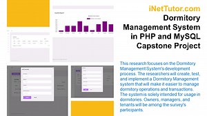Dormitory Management System in PHP and MySQL Capstone Project - Free Capstone Idea 2025