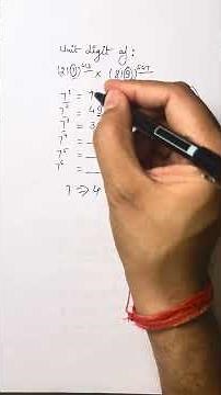 Number System | Unit Digit