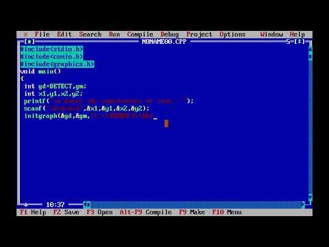 How to write a C program for drawing pixel and line.