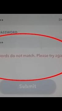 Fix Password do not Match Please try again