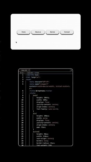 🎨 Make Realistic 3D Buttons Using Only HTML & CSS