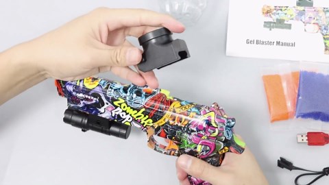 Electric Gel Ball Blaster Automatic Splatter Eco-Friendly Splat Gun for Outdoor Activities, able to Shoot 12 Rounds per Second, Ages 15+