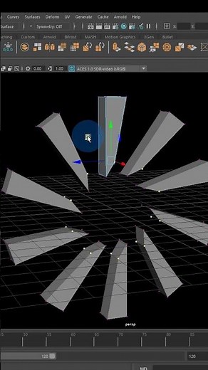 Radial Symmetry in Autodesk Maya Quick Tutorial