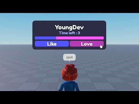 Roblox studio tutorial : How to make a poll system