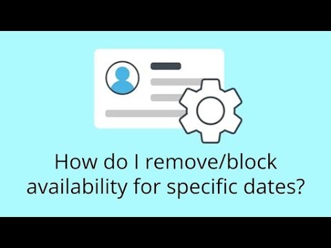 How do I remove/block availability for specific dates?