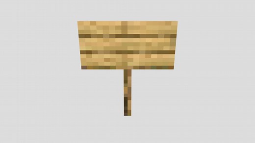 Minecraft Sign - Download Free 3D model by Coller (@TheCollerroller)