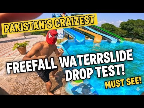 Pakistan's CRAZIEST "Freefall" Waterslide Drop Test