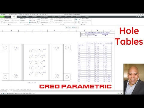Creo Parametric - Drawings | Hole Tables