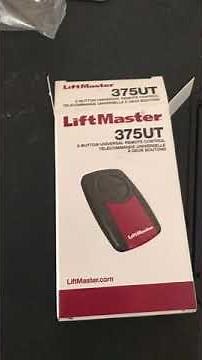375 UT Universal Remote Control Programming to LiftMaster with Purple Learn Button