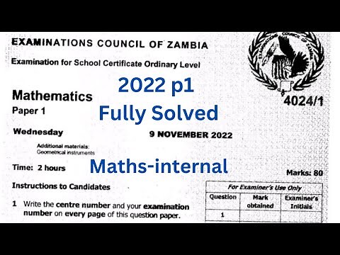 2022 Mathematics Paper 1 internal (Fully Solved)
