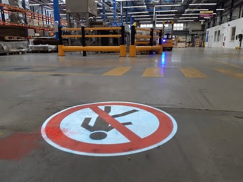 Workplace safety with industrial LED sign projectors