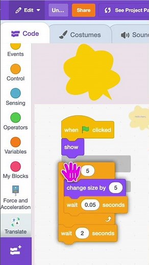 The EASIEST Way to Create a SPEECH BUBBLE in SCRATCH