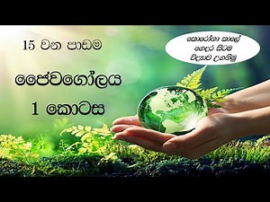 O/L science sinhala lessons | Grade 11| Lesson 15 part 1| Biosphere