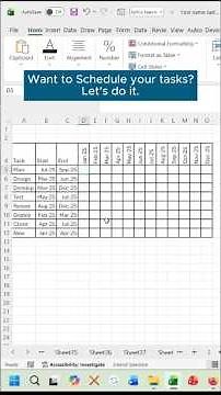 Schedule your tasks using Gantt chart | #excelhacks #exceltips #exceltricks