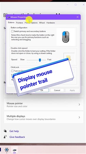 How to Display Mouse Pointer Trails in Windows 11