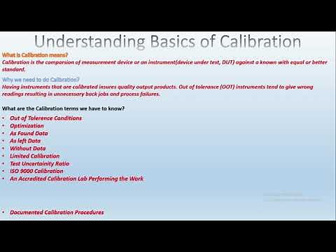 Understanding Basics of Calibration