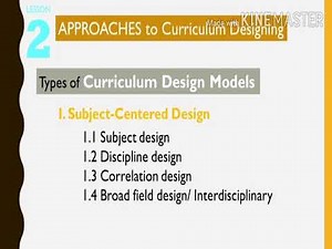 Approaches to Curriculum Design