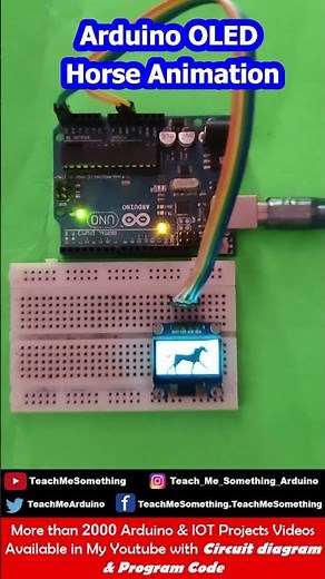 OLED Horse Animation | OLED Displays with Arduino - I2C & SPI OLEDs | OLED with Arduino to display