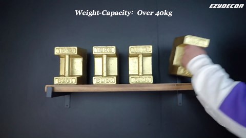 6 Pcs Heavy Duty Shelf Brackets 12 Inch Wall Mounted Industrial Metal Shelving Supports with Lip