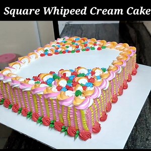 4.6M views · 55K reactions | Square Cake decorating ideas | Sunil Cake Master | Facebook