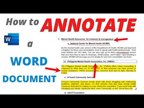 [TUTORIAL] How to ANNOTATE a WORD Document (highlight, circle, number, draw, etc.)