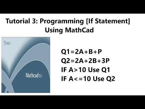 Tutorial 3: Conditional If statement Using Mathcad | Programming By MathCad