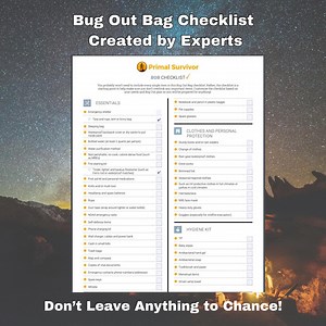 Bug Out Bag Checklist - Fully Interactive and Editable. - Etsy
