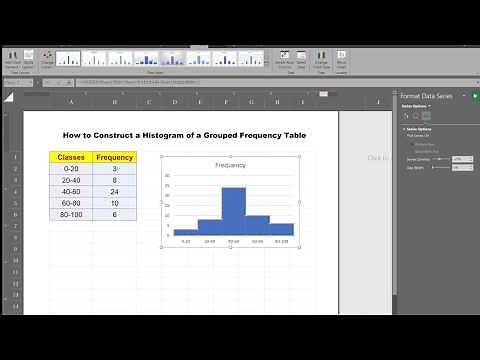 How to construct a Histogram of a Grouped Frequency Table using Excel
