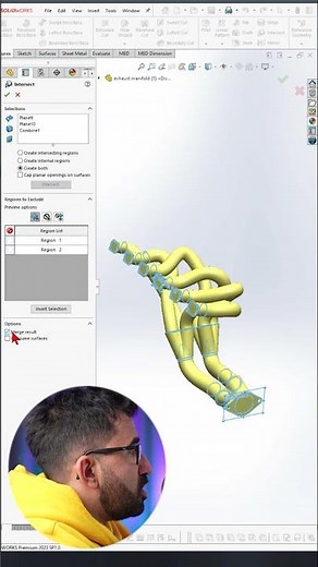 SOLIDWORKS Intersect Tip #solidworks2023