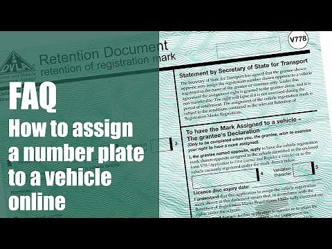 Assign A Number Plate To A Car - National Numbers