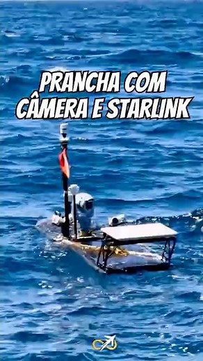 Surfboard in the open sea with Starlink and cameras 🤖🛰️