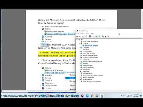 Fix Microsoft ACPI-Compliant Control Method Battery Driver Error on Windows Laptop (2023 Updated)