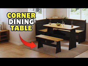 L Shaped Dining Table Set Review | Small Space Kitchen Breakfast Nook Setup (Comiling Corner Bench)