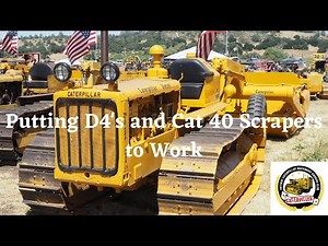 Caterpillar D4's and 40 scrapers at work