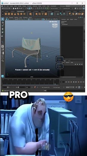 Noob vs Pro : Table Cloth Simulation in Maya | Maya 2023 Cloth Simulation Tutorial#3dmodeling #maya
