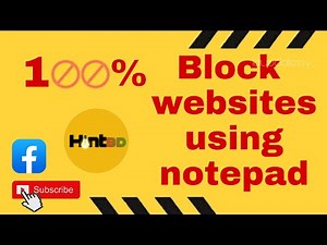 Block Websites Using Notepad On Windows 10/11