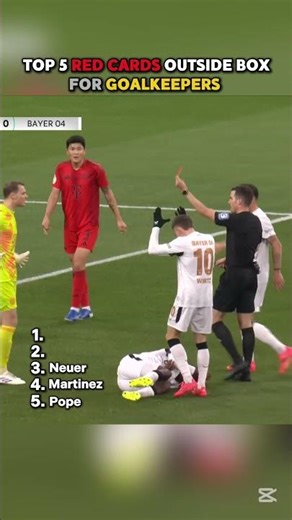 Goalkeepers Red Card Blunders