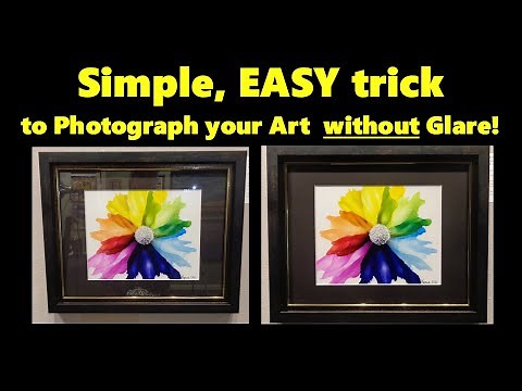Simple, Easy trick to Photograph your artwork without glare or reflections